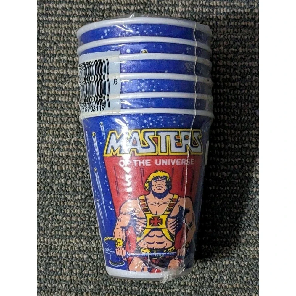 Vtg 1983 He-Man Masters Of The Universe Beverage Cups Party 6pc Foam